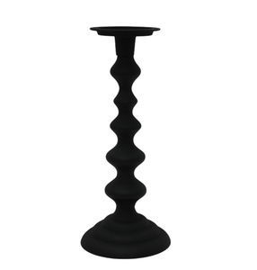 Nouveau porte-bougie décoratif en aluminium noir mat bougeoir PC pour table et décoration d'halloween à la main - Product Image 6