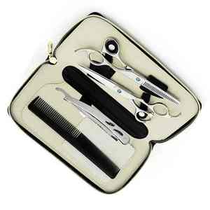 ชุดกรรไกรตัดผมมืออาชีพมีดโกนขอบบางโกนหนวดพร้อมกระเป๋า - Product Image 6
