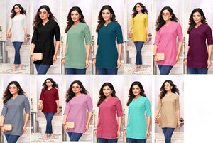 Elegancia Dhwaja Exportación Rayón Totalmente Chikankari Trabajo Secado rápido Formal Corto Kurti para Party College y Office Girls - Product Image 5