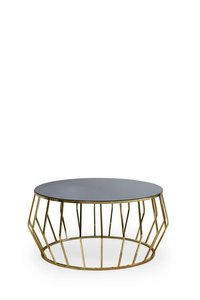 โต๊ะกาแฟศูนย์ฐานโลหะสำหรับห้องนั่งเล่นห้องนอนสำนักงาน (สีทอง-ดำ) - Product Image 3