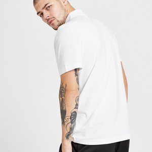 เสื้อถักลำลองผู้ชายแบบ OEM สั่งทำพิเศษ ผ้าฝ้าย 100% แห้งเร็ว ระบายอากาศดี แขนสั้น สีพื้น โลโก้สั่งทำ สีสั่งทำได้ ไซส์พลัส - Product Image 4