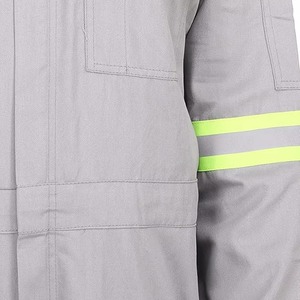 Top qualité Oem haute visibilité vêtements de travail uniforme couleur unie prix de gros anti-poussière réfléchissant combinaison de sécurité - Product Image 3