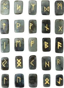 Bán buôn tự nhiên Labradorite Cube Rune thiết lập phong thủy phong cách pha lê đá quý khắc đá khoáng chữa bệnh Rune bán buôn - Product Image 2