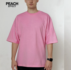 T-shirts en coton épais pour hommes, coupe ample à épaules tombantes, logo personnalisé, qualité supérieure, longueur longue, col rond, manches courtes, respirant - Product Image 3