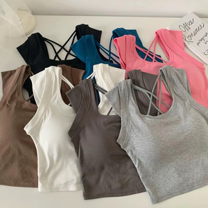 Soutien-gorge de sport pour femmes de haute qualité, léger, sans couture, à maintien moyen, en gros - Product Image 2