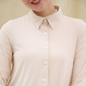 Haute qualité Sheeva femmes Blouse régulière vêtements pour femmes manches longues Style décontracté-formel basique Polyester chemise main douce solide - Product Image 4