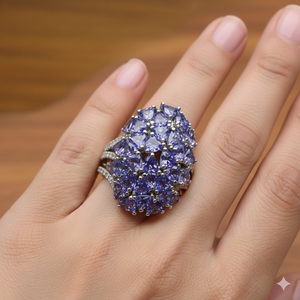 Amazing Trillion Tanzanite Cut Stone pierre naturelle lâche pierres précieuses superbe look et forme pour la fabrication de bijoux bagues bracelets colliers - Product Image 5