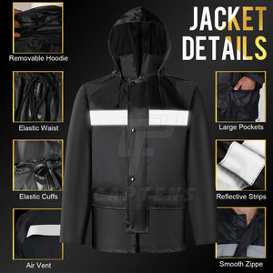 2025 Meilleures ventes Vêtements de sécurité Combinaisons de pluie Matériau durable Combinaisons de pluie Taille personnalisée - Product Image 2
