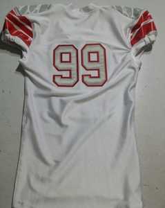 Uniformes de football américain de jeunesse de sublimation conçus sur mesure de la plus haute qualité pantalon intégré en jersey sergé - Product Image 2