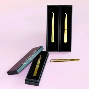 ชุดแหนบขนตาปลอมทำจากเส้นใยแบบปรับแต่งฉลากได้ตามต้องการทำจากสเตนเลสสตีลสำหรับการต่อขนตาด้วยการพิมพ์ลายเพชร - Product Image 3