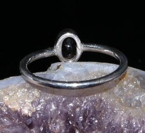 Bague en pierre précieuse Onyx noir 925 bijoux faits à la main en argent Simple bague de mariage cadeau pour les femmes - Product Image 4