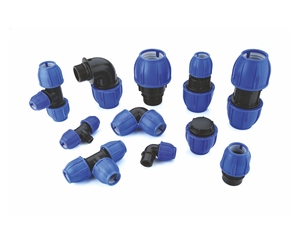 Accesorios de riego de plástico PE de larga duración 100%, conexión rápida, cabezal acoplador de compresión de HDPE PP, tubería de riego eficiente - Product Image 1