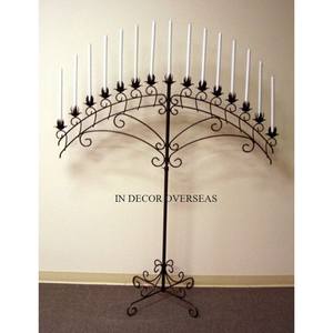 Worldwide Selling Best Quality Metal <b>Black</b> Color Powder Coated Prime Quality Metal 7 Arms <b>Candelabra</b> Wedding Decoration Supplies - Product Image 6