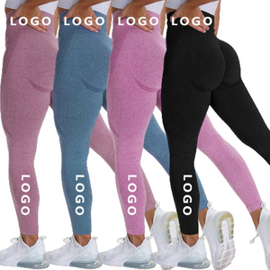 Custom LOGO <b>Leggings</b> for Women High Waist GYM Activewear <b>Butt</b> <b>Lift</b> Yoga Pants Elastic Compression Scrunch Seamless Yoga <b>Leggings</b> - Product Image 4