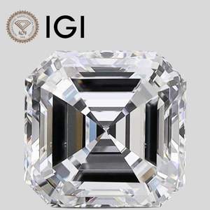 Diamante de Laboratorio Asscher de 3 Quilates, Color F, Claridad VS1, Certificado IGI, Corte Asscher, Suelto - Product Image 1