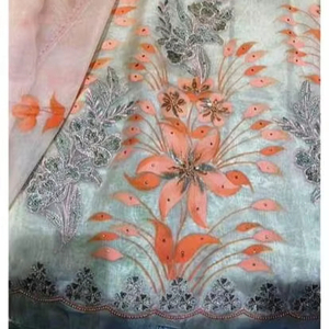 ชุดผ้าไหมของผู้หญิงชุดงานปักด้วยมือดีไซน์เนอร์ทันสมัยชุดปาร์ตี้แบบดั้งเดิมแฟชั่นอินเดีย - Product Image 1