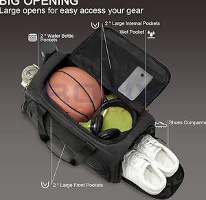 Sac de sport de luxe moderne personnalisé pour une utilisation en plein air, à la salle de sport et en boxe, doublure en nylon imperméable, grande capacité, compartiment - Product Image 5