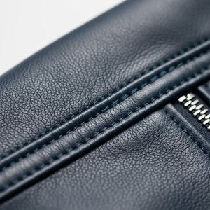 Veste de moto en cuir de mouton de haute qualité pour hommes, conception personnalisée, vêtements d'extérieur chauds pour l'hiver, fournisseur en gros OEM, usine - Product Image 5