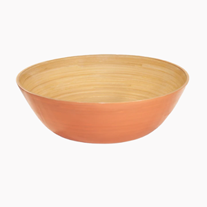 Bol à salade en bambou tressé laqué couleur pastel, écologique, style bohème, tendance, vente en gros, ustensiles de cuisine - Product Image 3