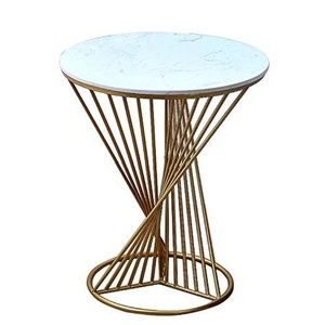 Décoration du sol de l'hôtel Tables basses de luxe Finition naturelle Table basse avec dessus en marbre Tables artisanales Style moderne - Product Image 2