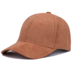 高品质平纹麂皮棒球帽户外空白运动帽男女定制Logo批发