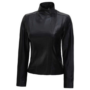 Veste en cuir personnalisée de qualité supérieure pour femmes Blouson en cuir en veste en cuir 2025 Slim Fit - Product Image 3