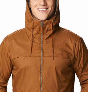 Veste matelassée à capuche imperméable en nylon 100% tendance avec logo brodé personnalisé, vêtements de travail en polyester pour hommes - Product Image 5