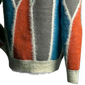 Pull en tricot à motif géométrique pour homme, manches longues, col rond, doux, pull d'hiver décontracté, streetwear unisexe, haut - Product Image 6