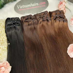 Vente en gros 2025 Meilleur prix Trame de cheveux Qualité supérieure 100% Extensions de cheveux humains vietnamiens Double cuticule complète dessinée - Product Image 1