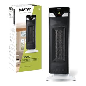 Imetec 2200W <b>Diffusion</b> Eco Ceramic Fan Heater 100 Black and White 4035 Electric Heater - Product Image 2