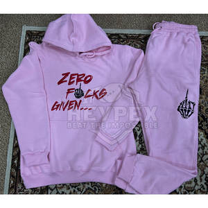 Meilleur prix Ensemble de survêtement pour hommes sur mesure Sweat à capuche et pantalon chauds pour l'hiver 100% coton en vente - Product Image 1