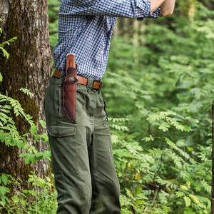 ซองมีดหนังทำด้วยมือแบบกำหนดเองปลอกมีดหนังแท้ PU สำหรับมีดล่าสัตว์กลางแจ้ง - Product Image 2