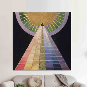 Hilma af Klint Altarpiece : Impression sur toile d'art mural en verre trempé, TOILE ENVELOPPEE - Product Image 1