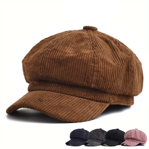 Nouveau béret octogonal pour femme, style Baker Boy, décontracté, sport et voyage, automne et hiver, en polaire, casquette anglaise Newsboy - Product Image 1