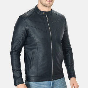 Veste en cuir pour homme personnalisée 2025-26, nouveau style, veste de motard pour homme lourde, service OEM, personnalisable, respirante - Product Image 2