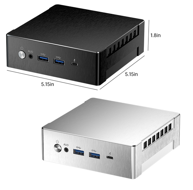 AMD Gaming Mini PC R9 6900HX/7940HS/8945HS DDR5 8 Cores Radeon 780M Dual LAN M.2 NVMe PCIe 4.0 SSD Windows 11/Linux/Ubuntu