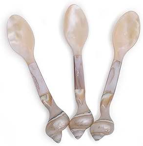 Ensemble de 6 ustensiles à salade écologiques de couleur ivoire, de luxe, lavables au lave-vaisselle, pour la cuisine à domicile, fabriqués en Inde - Product Image 6