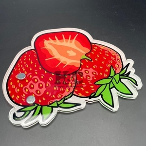 Strawberry Lash Tile Pink Acrylic Bow Lash Tray Tile Sustainable Bow Lash Holder Makeup Eyelash Tile mink Logo Solid Tray - Product Image 2