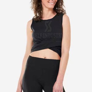 2025 New Arrival Women's Professional Yoga <b>Crop</b> <b>Top</b> Seamless Design with Breathable Feature Front Logo Wholesale - Product Image 1