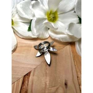<b>Adjustable</b> Golden Hill Turquoise & Platinum Sterling Silver <b>Ring</b> Handmade by Navajo Artists for Everyday Wear - Product Image 4