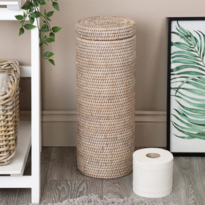 Panier Stockage de tissus Article en rotin naturel Source confortable Suiveur de voie du personnel drôle Anneau de chaîne Marché de miroitement - Product Image 3