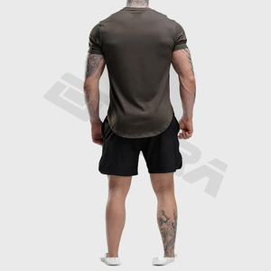 T-shirt ajusté ultra confortable pour homme Premium Séchage rapide Mélange de coton tissé respirant léger pour une facilité de style toute la journée Col rond - Product Image 2