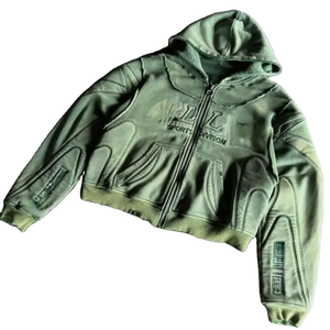 Sudadera con Capucha Extra Grande para Hombre, Estilo Urbano, Estampado Puff, Lavado Ácido, Precio al por Mayor, Logotipo Personalizado, Venta Caliente 2025 - Product Image 2