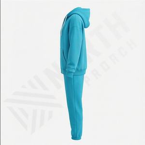 Conjunto Deportivo Personalizado 2025 para Mujer, de Felpa y Algodón, con Capucha, Pantalones Deportivos con Cremallera, Logotipo Bordado, Estilo Casual, Ropa Deportiva Nueva Personalizada para Gimnasio - Product Image 3