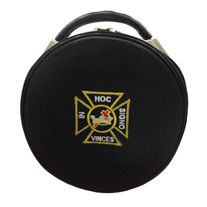 Masonic Regalia Knights Templar Crown Cap Case Calidad superior Tela negra Habilidad bordada Baja MOQ OEM Servicio hecho Pakistán - Product Image 1