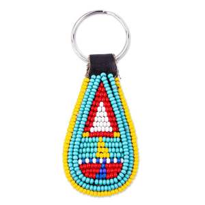 Porte-clés brodé à la mode de style classique avec perles traditionnelles - Product Image 1