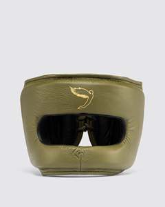 Fabricación personalizada de alta calidad Venta caliente de cuero genuino Competencia profesional Boxeo Head Guard Full Face Head Guard - Product Image 1