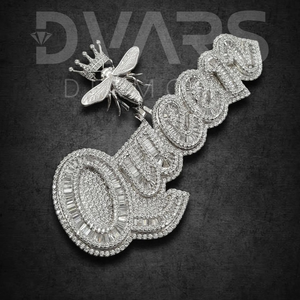 จี้เพชรเทียมทรงบริลเลียนต์แบบ Iced ผ่านการทดสอบคุณภาพ VVS ผลิตในห้องปฏิบัติการ ตัวเรือนเงินแท้ S925 ชุบทองคำแท้ ลายเคลือบเงา เหมาะสำหรับงานปาร์ตี้ - Product Image 2