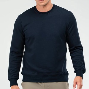 Prix de gros Sweatshirts pour hommes en coton mélangé Sweat-shirt uni à manches longues pour hommes avec logo personnalisé - Product Image 3