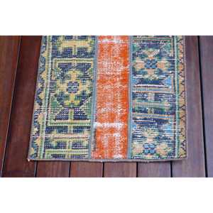 พรมวินเทจขนาด 1.4x3.1 ฟุต พรมตุรกีขนาดเล็ก พรมลายสัตว์สีส้ม - Product Image 5